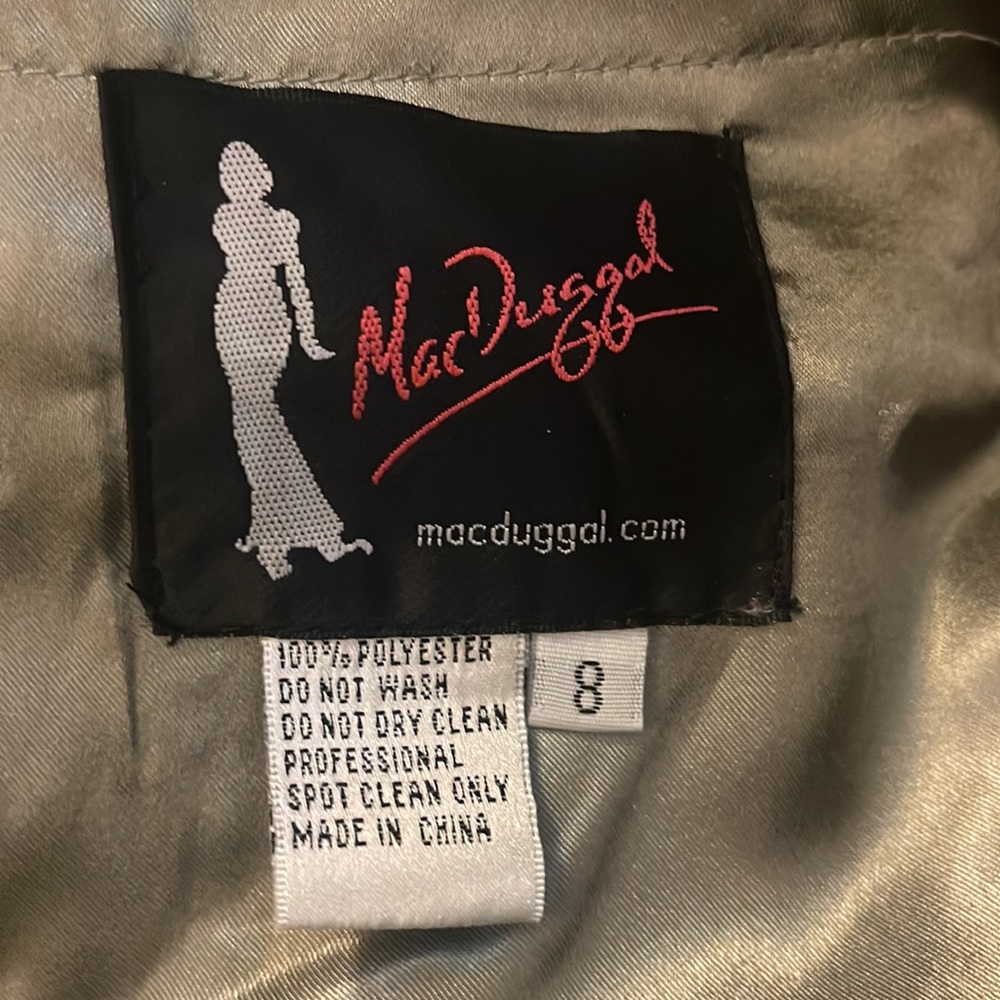 MAC DUGGAL 67873 DRESS In SAGE - Picture 9 of 10